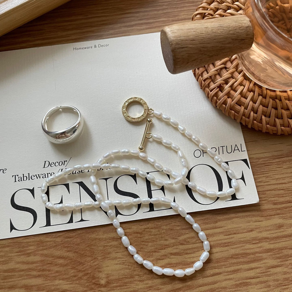 „Pure Grace“ 14K Goldfilled Reisperlen-Halskette