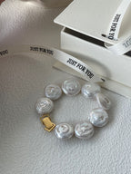 „Roman Holiday“ 18K-vergoldetes Perlenarmband