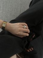 Keshi-Perlenring aus Sterlingsilber – Einheitsgröße / Verstellbar