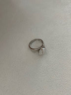 Keshi-Perlenring aus Sterlingsilber – Einheitsgröße / Verstellbar