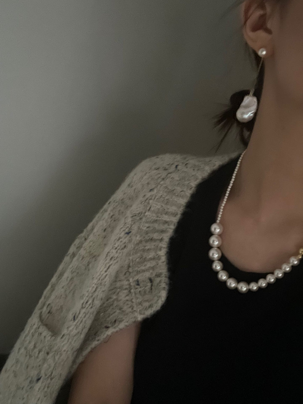 “Dewdrop Elegance” 14K Gold-Filled Baroque Pearl Stud Earrings