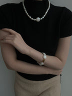 „Roman Holiday“ 18K-vergoldetes Perlenarmband