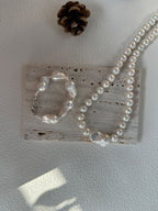 Edison-Barockperlen-Halskette aus Sterlingsilber