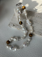 Bernstein- und Barockperlenkette