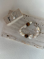 „Amber Wilderness“ Sterlingsilber-Barockperlen-Armband