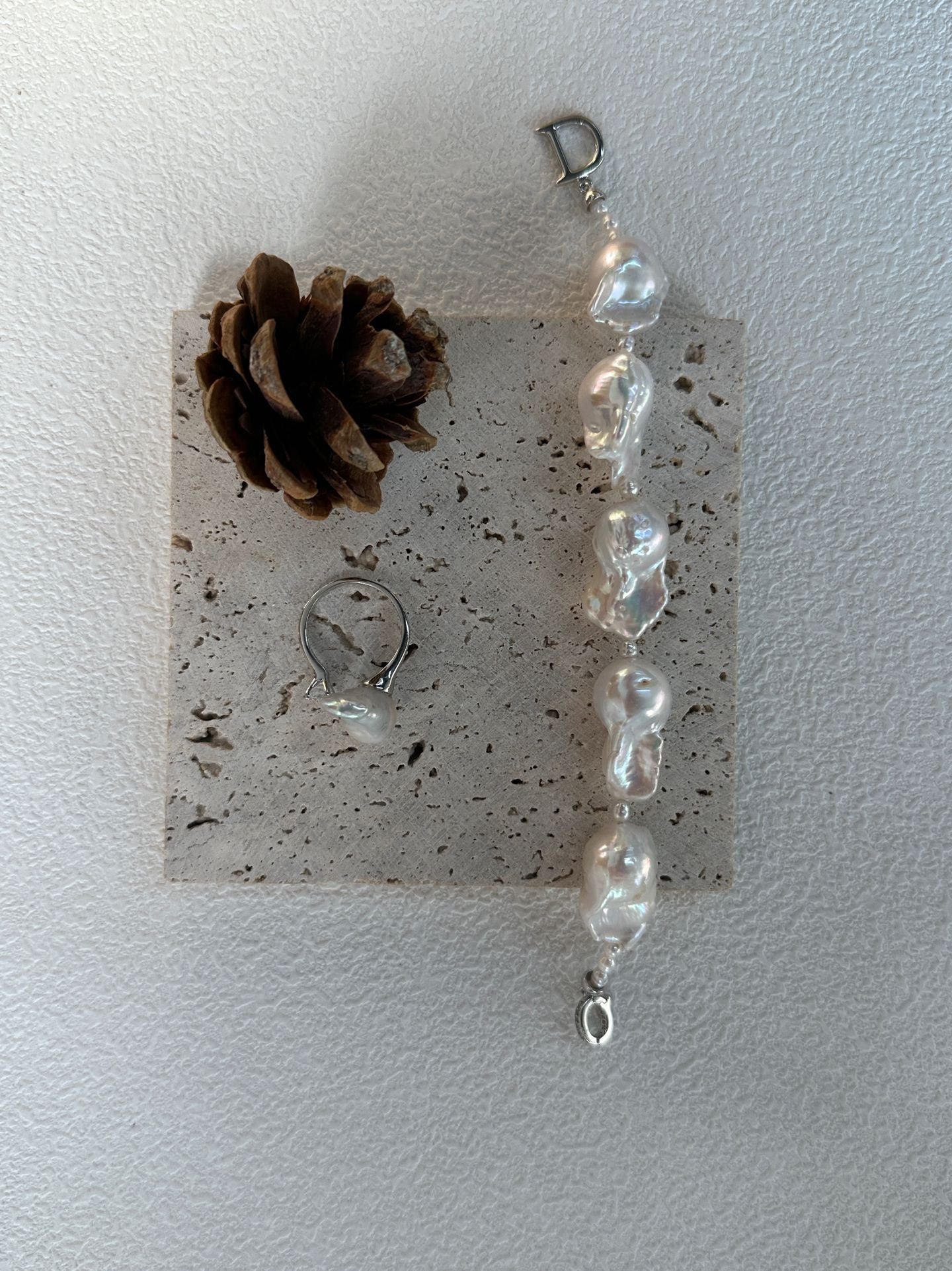 „Untamed on the Wrist“ Edison-Perlen-Armband aus Sterlingsilber