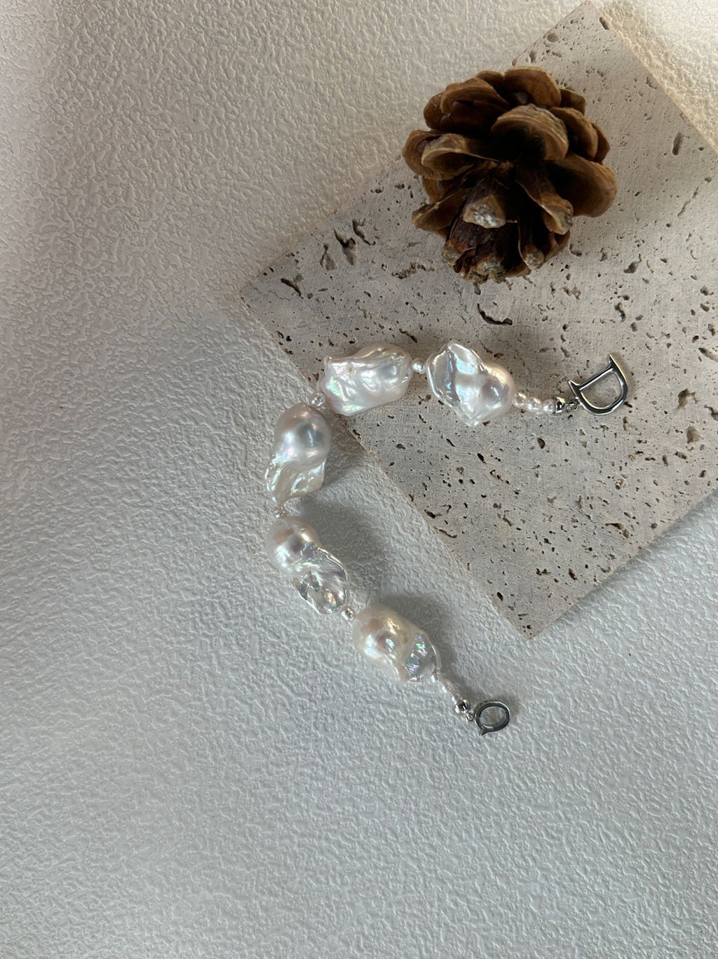 „Untamed on the Wrist“ Edison-Perlen-Armband aus Sterlingsilber