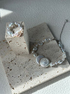 „Tidal Sun & Moon“ Sterlingsilber-Perlenarmband