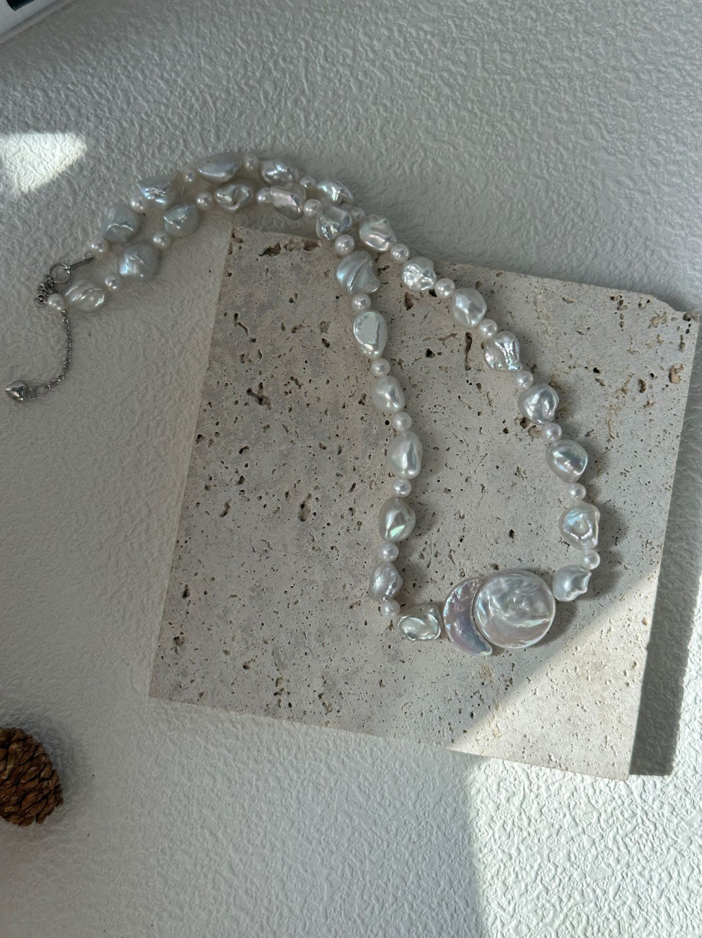 „Tidal Sun & Moon“ Sterlingsilber-Perlenkette