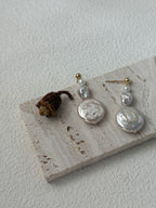 “Sun & Moon” 14K Gold-Filled Multi-Pearl Drop Earrings