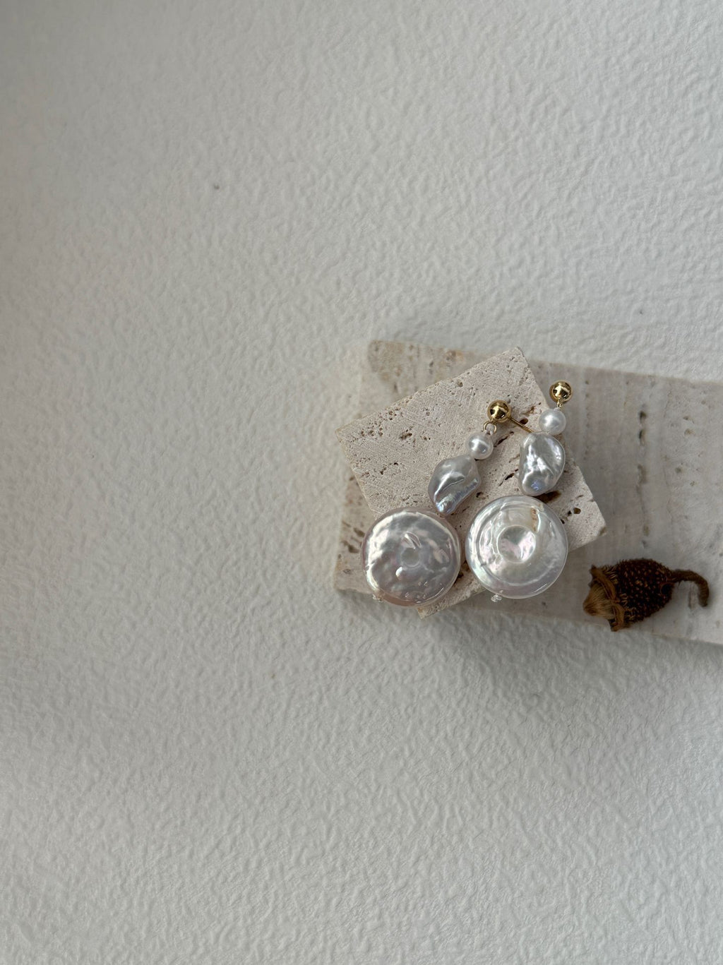 “Sun & Moon” 14K Gold-Filled Multi-Pearl Drop Earrings