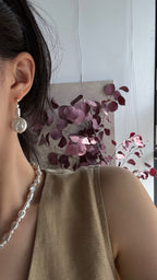 “Sun & Moon” 14K Gold-Filled Multi-Pearl Drop Earrings