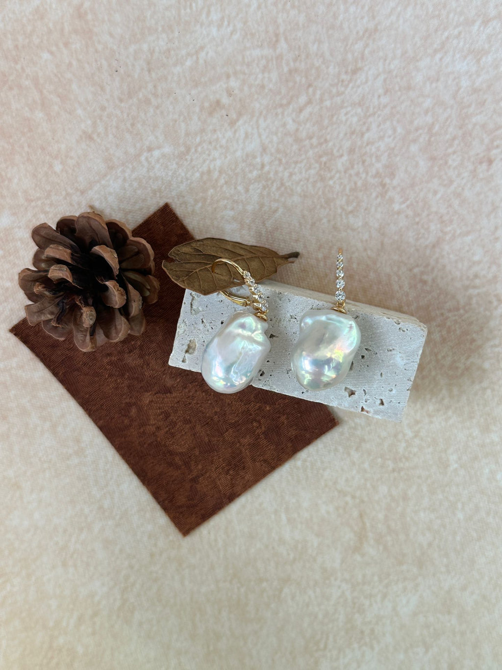 Barockperlen-Langohrhänger