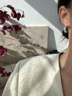 „Double C“ Perlen-Ohrringe