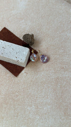 Lilac Skirt Baroque Pearl Earrings