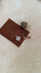 Lilac Skirt Baroque Pearl Earrings