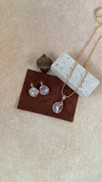 Lilac Skirt Baroque Pearl Earrings