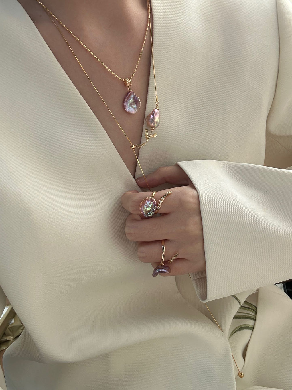 „Lilac Skirt“ Perlenkette