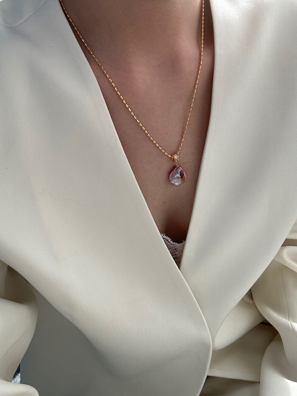 „Lilac Skirt“ Perlenkette