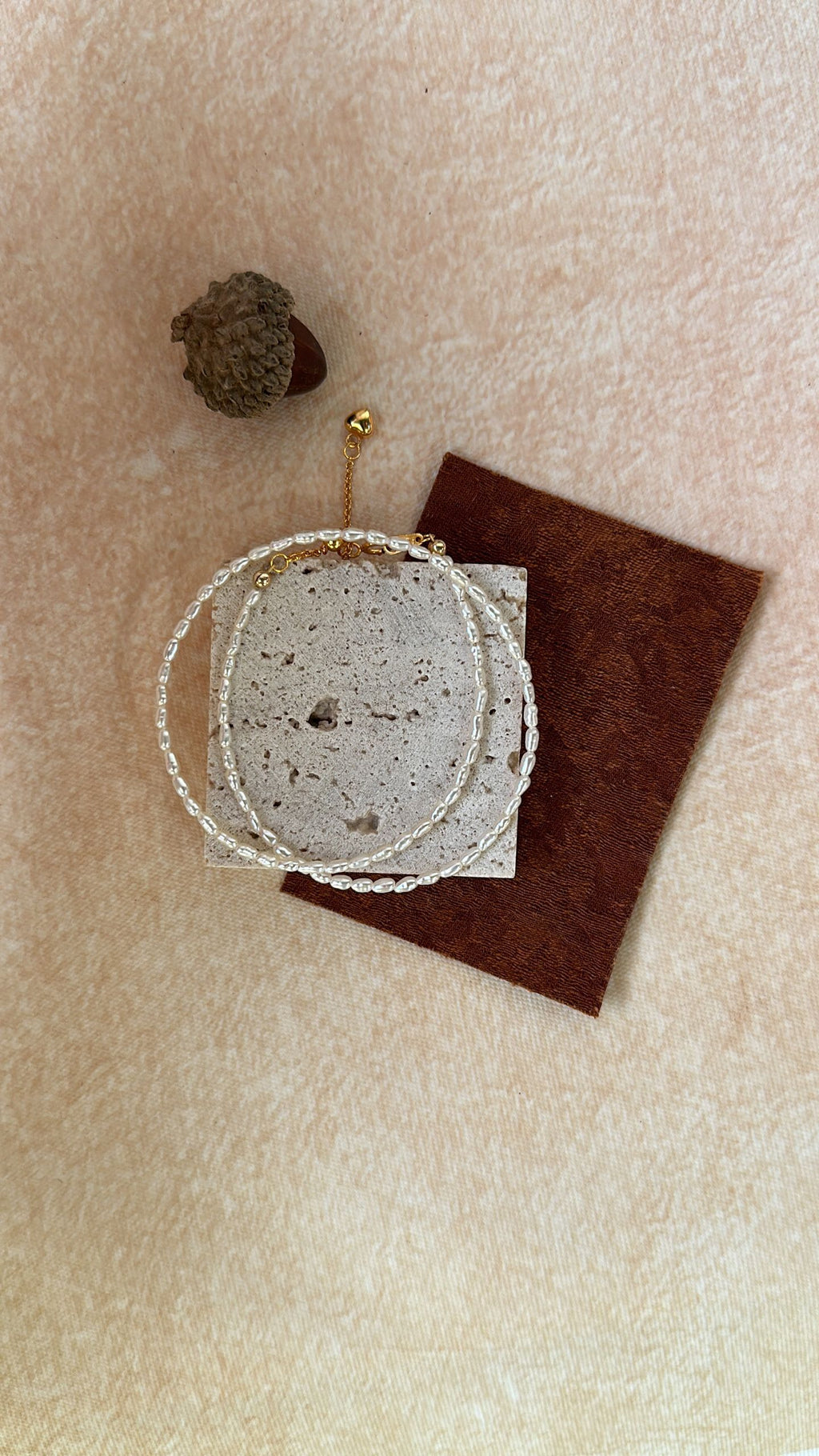 Doppelreihiges Keshi-Perlen-Armband