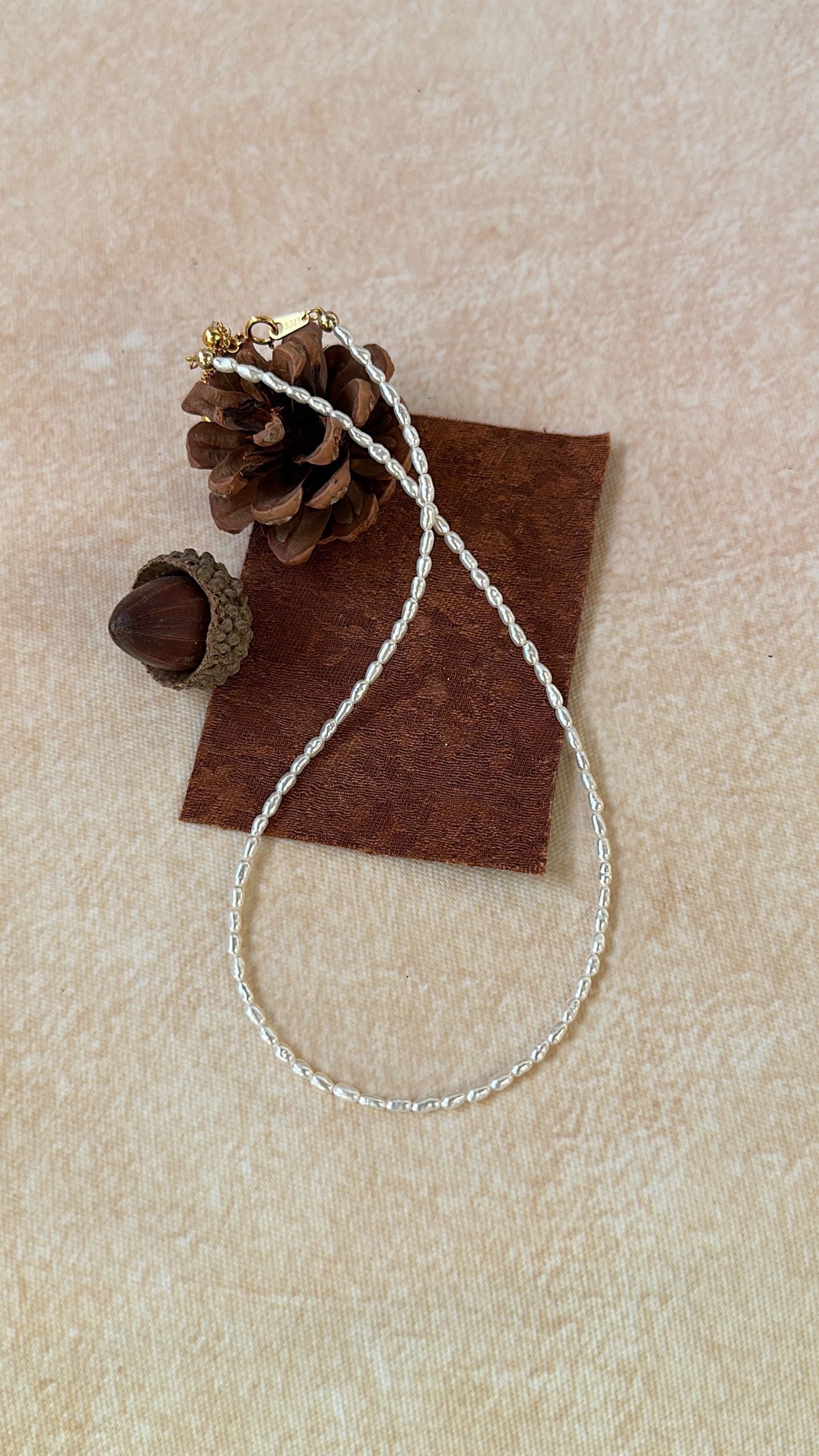 Doppelreihiges Keshi-Perlen-Armband