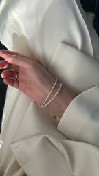 Doppelreihiges Keshi-Perlen-Armband