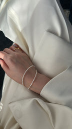 Doppelreihiges Keshi-Perlen-Armband