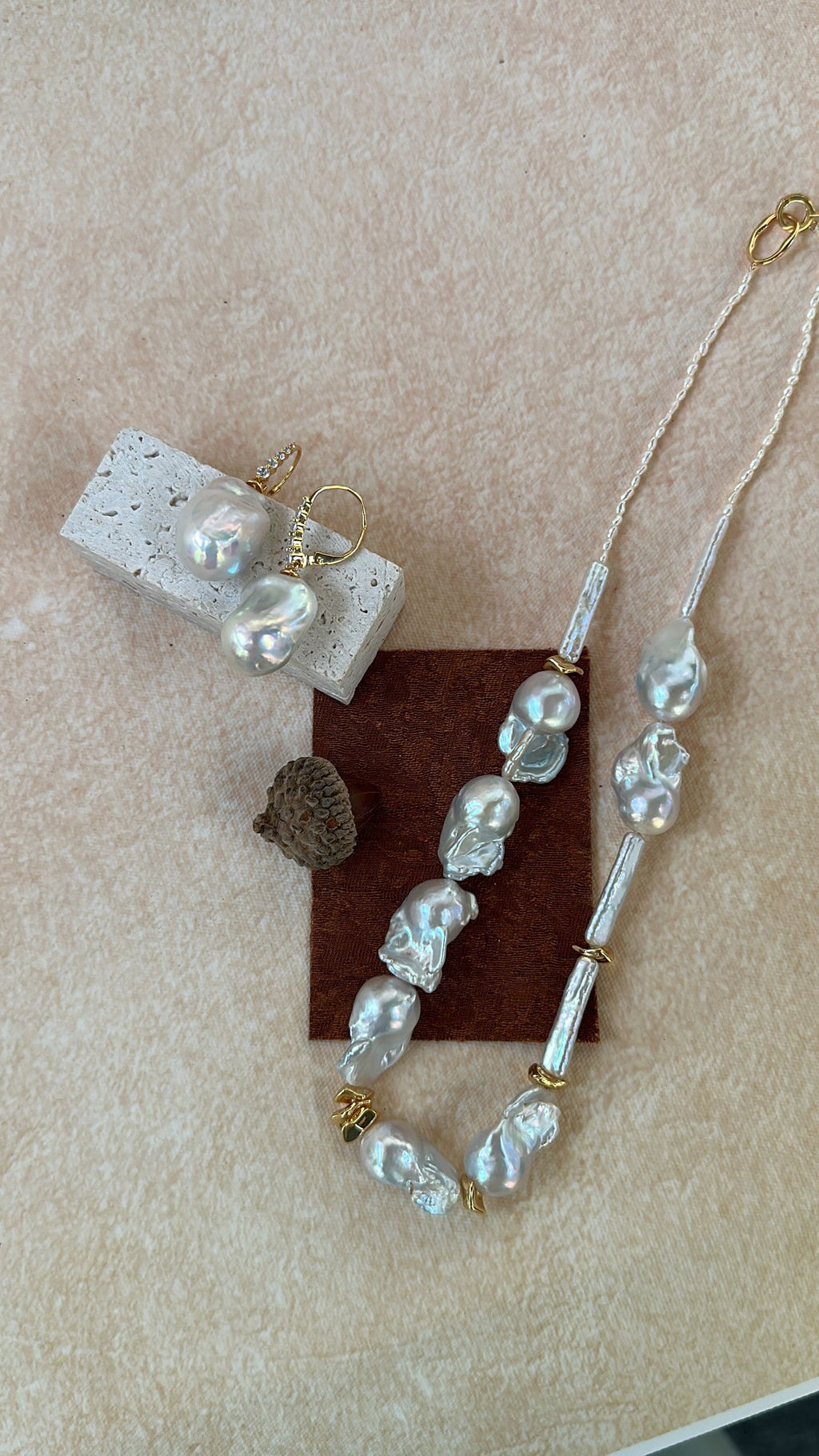 „Barn-Style“ Barockperlen-Halskette