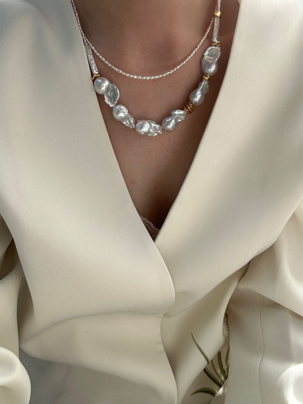 „Barn-Style“ Barockperlen-Halskette