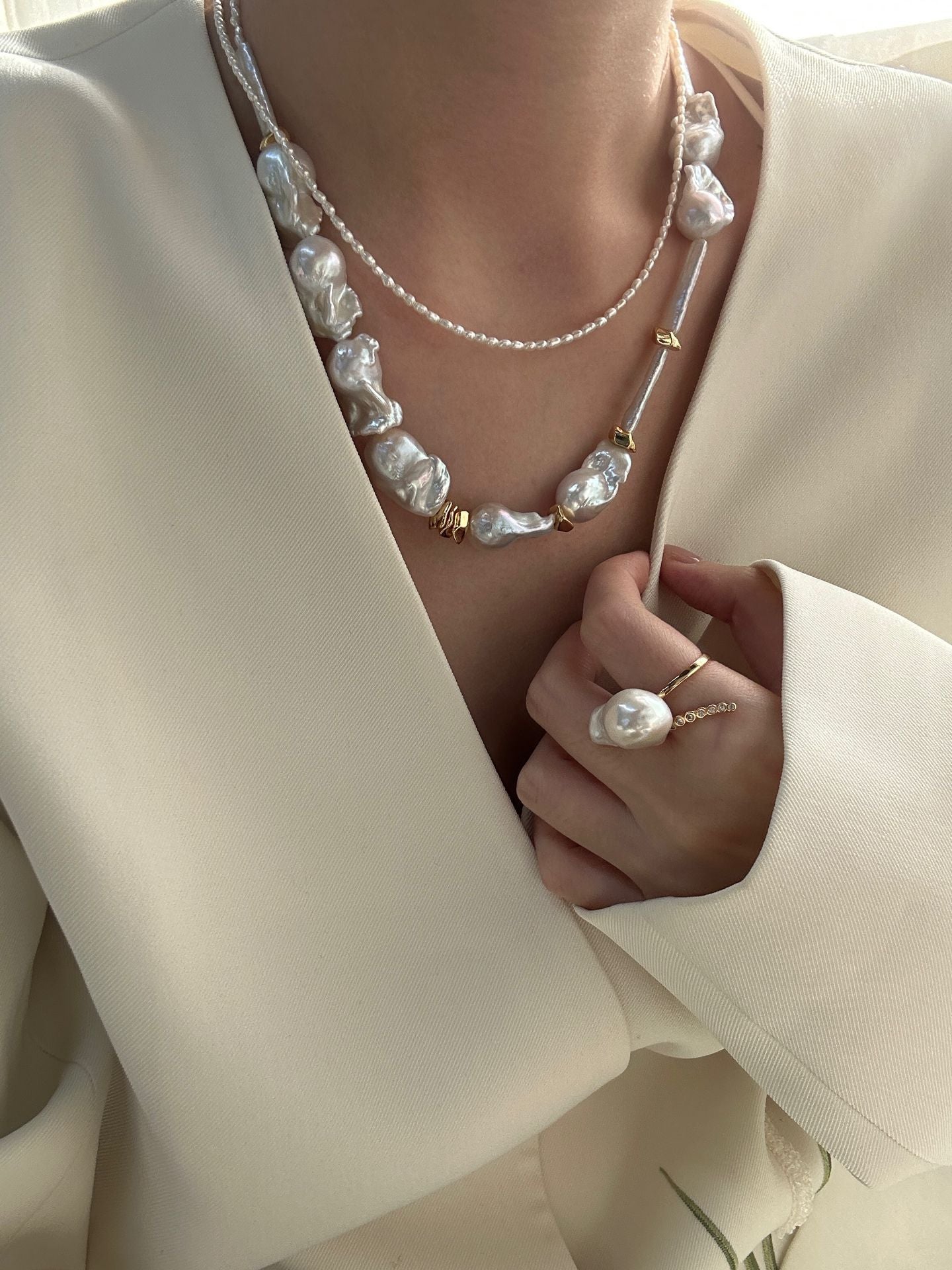 „Barn-Style“ Barockperlen-Halskette