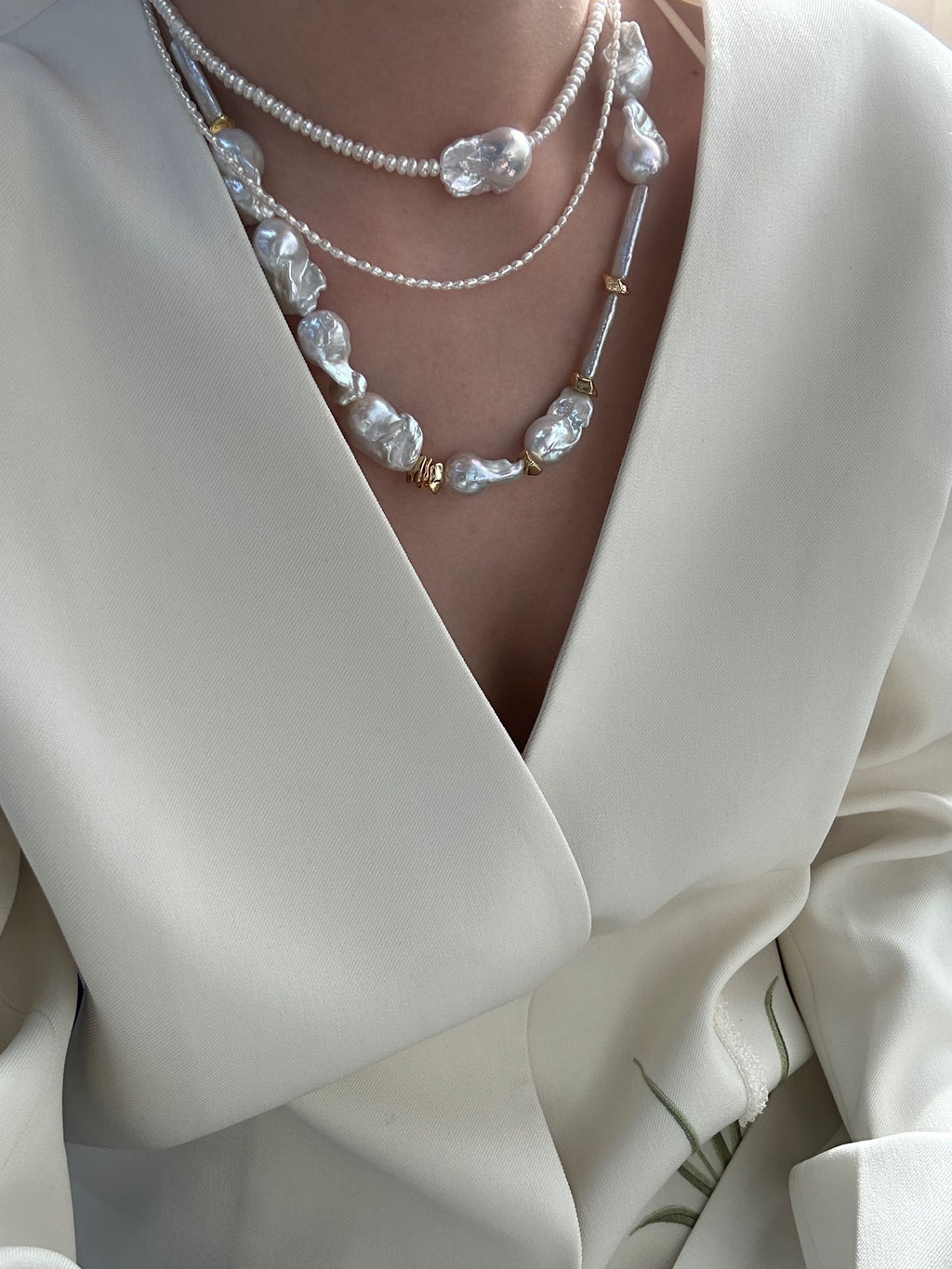 „Barn-Style“ Barockperlen-Halskette