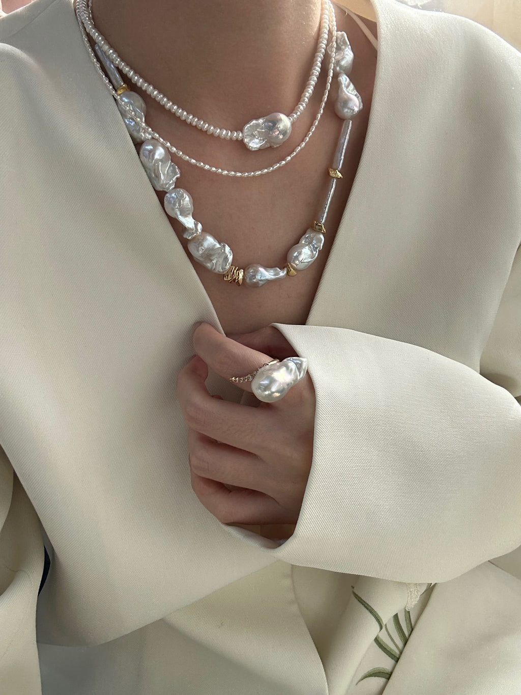 „Barn-Style“ Barockperlen-Halskette