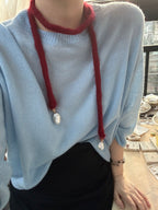 „Ancora Red Scarf“ Halskette