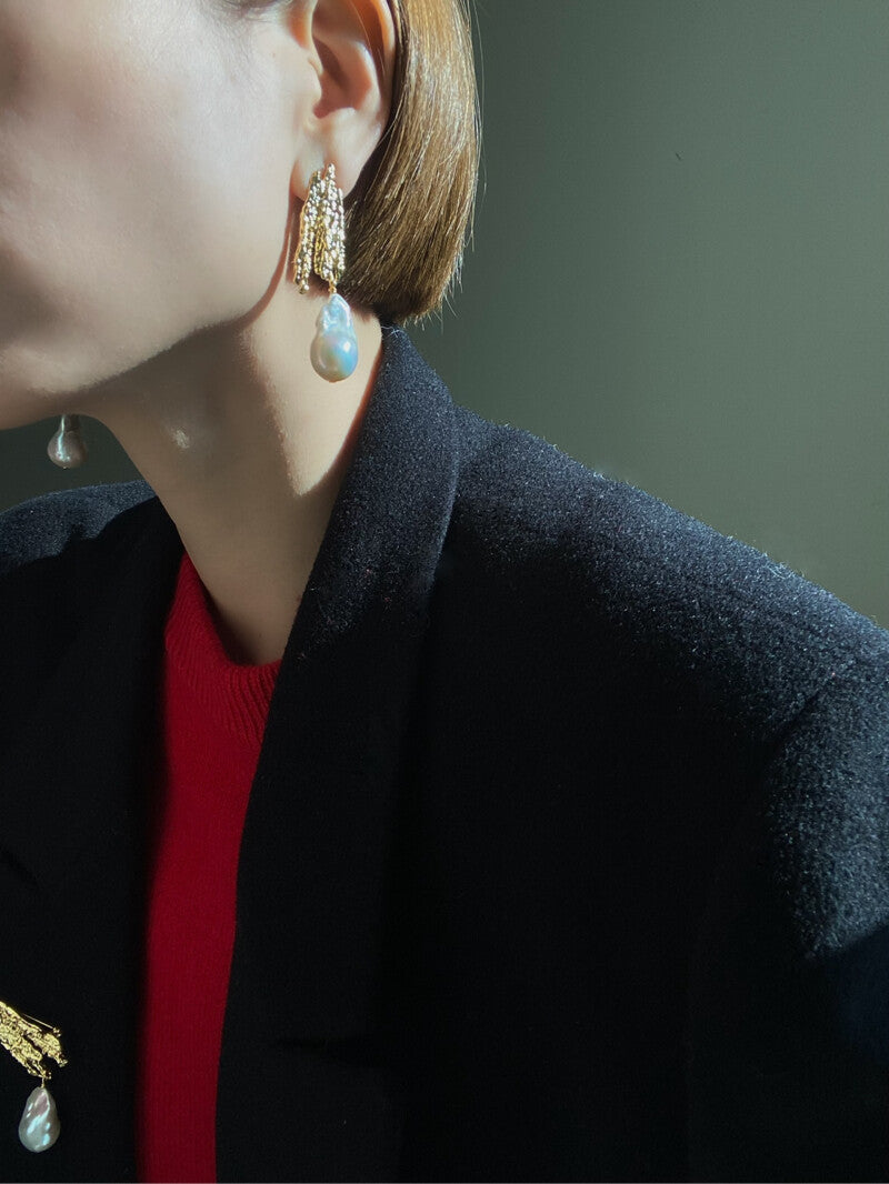 Vintage-inspirierte Barockperlen-Ohrringe