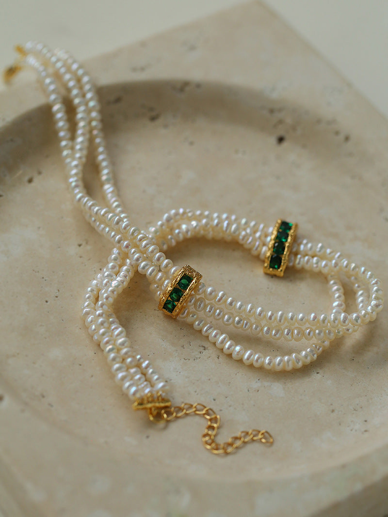 Boutique-Couture-Kollektion | Mehrreihige Barockperlenkette