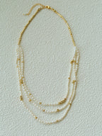 mehrlagige Süßwasserperlenkette