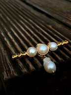 Vintage Bar-Style Natural Brooch