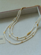 mehrlagige Süßwasserperlenkette