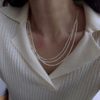 mehrlagige Süßwasserperlenkette