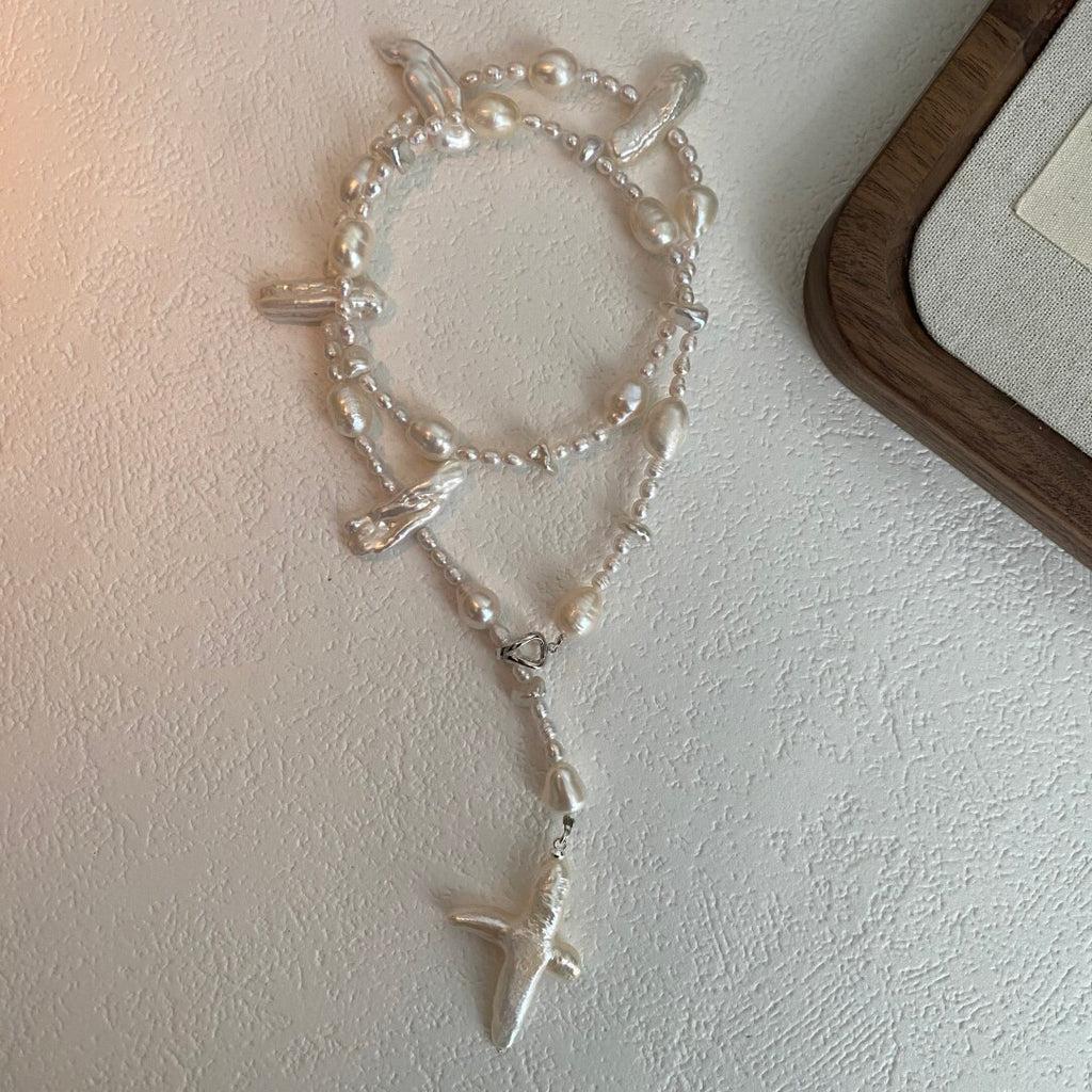 Kreuz- und Barockperlenkette