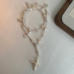 Kreuz- und Barockperlenkette