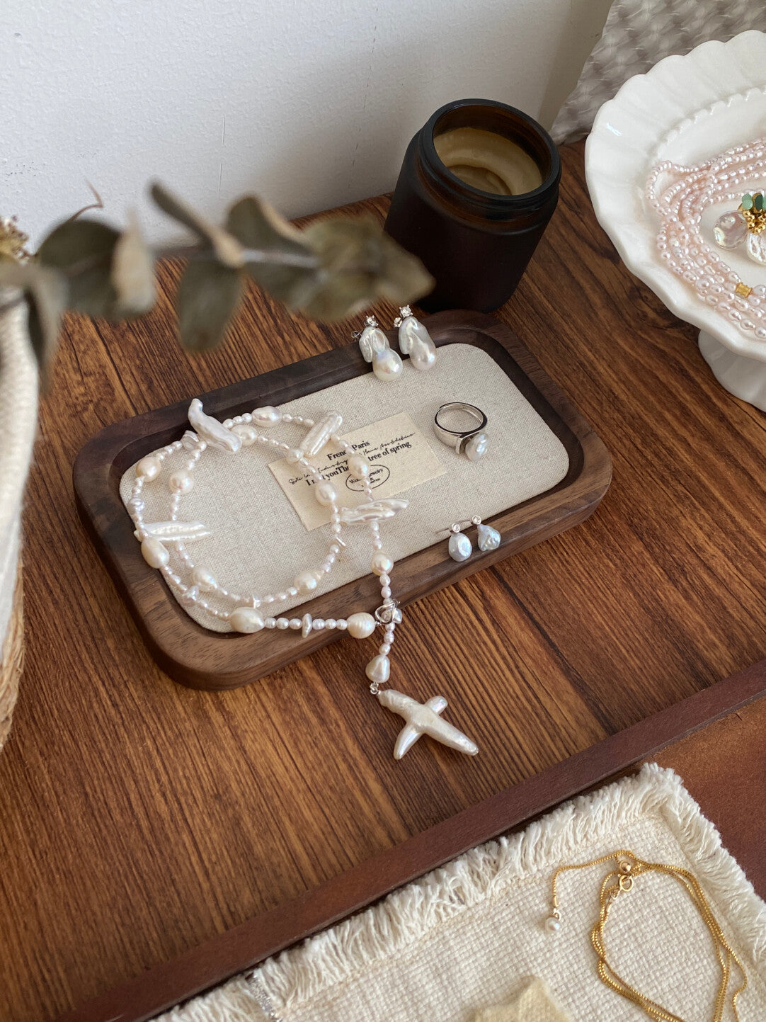 Kreuz- und Barockperlenkette