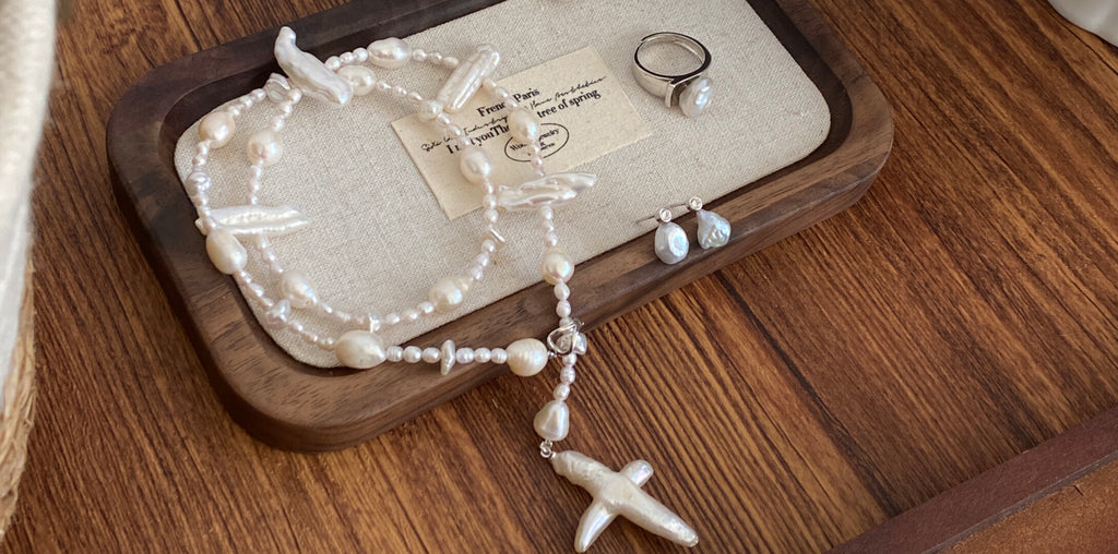 Kreuz- und Barockperlenkette