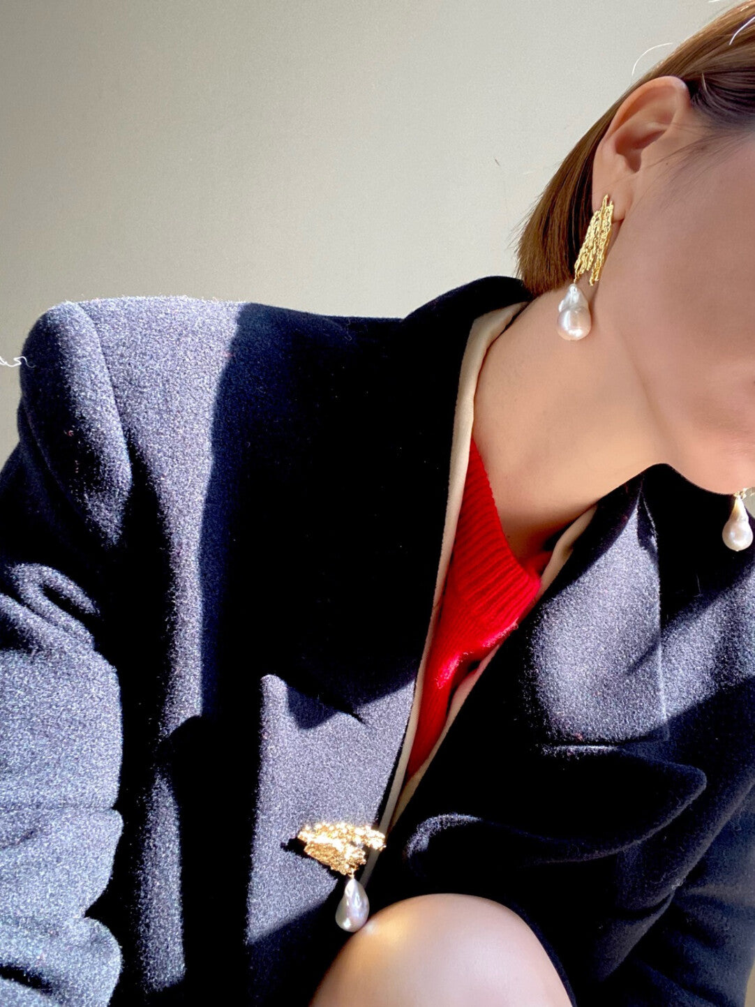 Vintage-inspirierte Barockperlen-Ohrringe